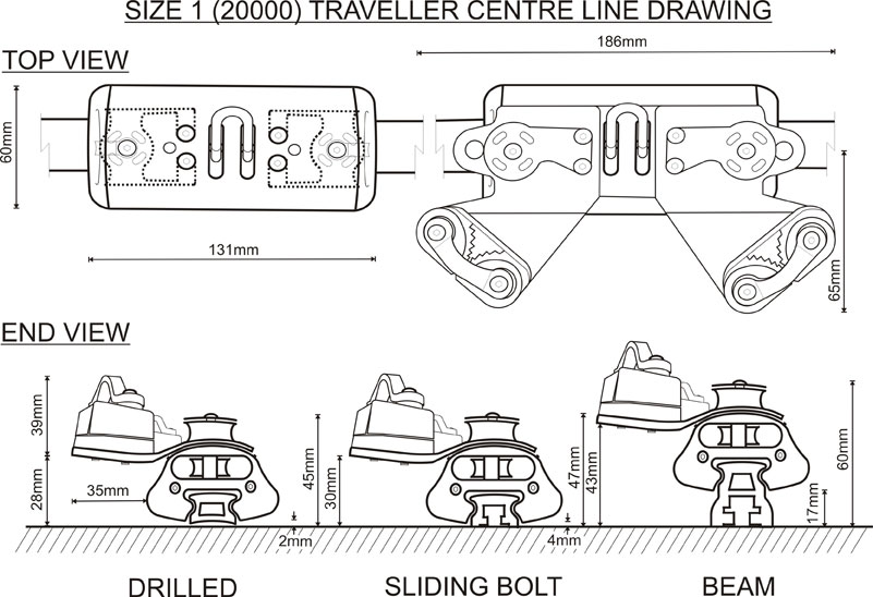 Size 1 (20000 Range) Traveller CL Drawing
