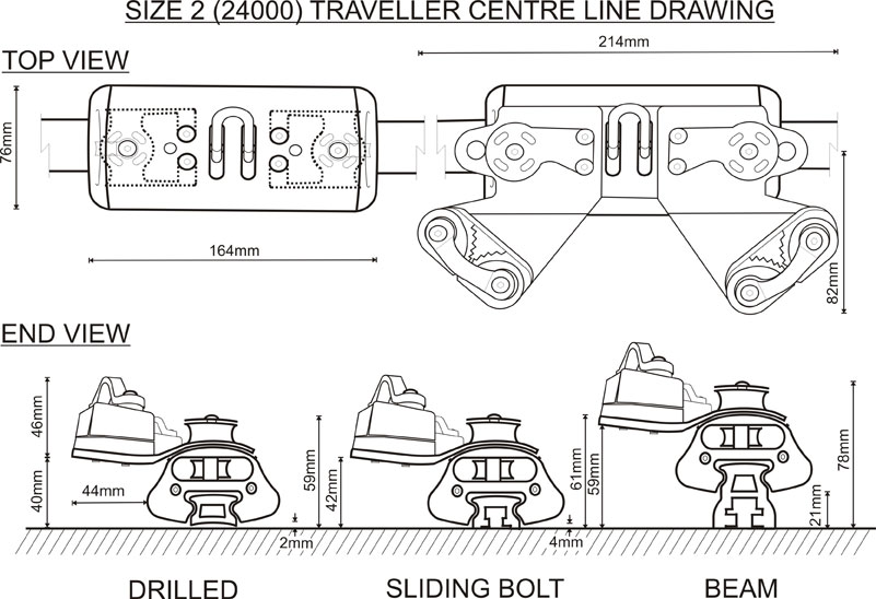 Size 2 (24000 Range) Traveller CL Drawing